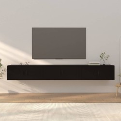 vidaXL TV-Wandschränke 3 Stk. Schwarz 100x34,5x40 cm