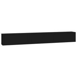vidaXL TV-Wandschränke 3 Stk. Schwarz 100x34,5x40 cm