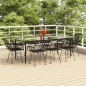 vidaXL 9-tlg. Garten-Essgruppe Schwarz Poly Rattan vidaXL 9-tlg. Garten-Essgruppe Schwarz Poly Rattan