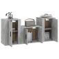 vidaXL 3-tlg. TV-Schrank-Set Betongrau Holzwerkstoff vidaXL 3-tlg. TV-Schrank-Set Betongrau Holzwerkstoff