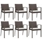 vidaXL 7-tlg. Garten-Essgruppe mit Kissen Poly Rattan und Stahl vidaXL 7-tlg. Garten-Essgruppe mit Kissen Poly Rattan und Stahl
