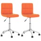 Drehbare Esszimmerstühle 2 Stk. Orange Kunstleder Drehbare Esszimmerstühle 2 Stk. Orange Kunstleder