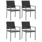 vidaXL 5-tlg. Garten-Essgruppe mit Kissen Poly Rattan und Stahl vidaXL 5-tlg. Garten-Essgruppe mit Kissen Poly Rattan und Stahl