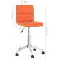 Drehbare Esszimmerstühle 2 Stk. Orange Kunstleder Drehbare Esszimmerstühle 2 Stk. Orange Kunstleder