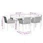 vidaXL 7-tlg. Garten-Essgruppe mit Kissen Poly Rattan und Stahl vidaXL 7-tlg. Garten-Essgruppe mit Kissen Poly Rattan und Stahl