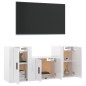 vidaXL 3-tlg. TV-Schrank-Set Hochglanz-Weiß Holzwerkstoff vidaXL 3-tlg. TV-Schrank-Set Hochglanz-Weiß Holzwerkstoff