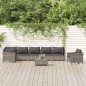 vidaXL 8-tlg. Garten-Lounge-Set mit Kissen Grau Poly Rattan vidaXL 8-tlg. Garten-Lounge-Set mit Kissen Grau Poly Rattan
