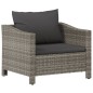 vidaXL 8-tlg. Garten-Lounge-Set mit Kissen Grau Poly Rattan vidaXL 8-tlg. Garten-Lounge-Set mit Kissen Grau Poly Rattan