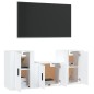 vidaXL 3-tlg. TV-Schrank-Set Weiß Holzwerkstoff vidaXL 3-tlg. TV-Schrank-Set Weiß Holzwerkstoff