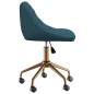 Esszimmerstühle 2 Stk. Drehbar Blau Samt Esszimmerstühle 2 Stk. Drehbar Blau Samt