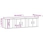 vidaXL 3-tlg. TV-Schrank-Set Braun Eichen-Optik Holzwerkstoff vidaXL 3-tlg. TV-Schrank-Set Braun Eichen-Optik Holzwerkstoff