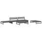 vidaXL 5-tlg. Garten-Lounge-Set mit Kissen Grau Massivholz vidaXL 5-tlg. Garten-Lounge-Set mit Kissen Grau Massivholz
