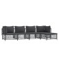 vidaXL 5-tlg. Garten-Lounge-Set mit Kissen Anthrazit Stahl vidaXL 5-tlg. Garten-Lounge-Set mit Kissen Anthrazit Stahl