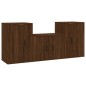 vidaXL 3-tlg. TV-Schrank-Set Braun Eichen-Optik Holzwerkstoff vidaXL 3-tlg. TV-Schrank-Set Braun Eichen-Optik Holzwerkstoff