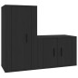 vidaXL 2-tlg. TV-Schrank-Set Schwarz Holzwerkstoff vidaXL 2-tlg. TV-Schrank-Set Schwarz Holzwerkstoff