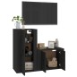 vidaXL 2-tlg. TV-Schrank-Set Schwarz Holzwerkstoff vidaXL 2-tlg. TV-Schrank-Set Schwarz Holzwerkstoff