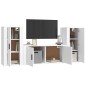 vidaXL 3-tlg. TV-Schrank-Set Weiß Holzwerkstoff vidaXL 3-tlg. TV-Schrank-Set Weiß Holzwerkstoff