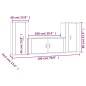 vidaXL 3-tlg. TV-Schrank-Set Weiß Holzwerkstoff vidaXL 3-tlg. TV-Schrank-Set Weiß Holzwerkstoff