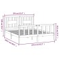 vidaXL Massivholzbett mit Kopfteil Grau Kiefer 150x200 cm vidaXL Massivholzbett mit Kopfteil Grau Kiefer 150x200 cm
