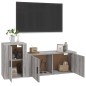 vidaXL 2-tlg. TV-Schrank-Set Grau Sonoma Holzwerkstoff vidaXL 2-tlg. TV-Schrank-Set Grau Sonoma Holzwerkstoff
