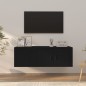 vidaXL 2-tlg. TV-Schrank-Set Schwarz Holzwerkstoff vidaXL 2-tlg. TV-Schrank-Set Schwarz Holzwerkstoff
