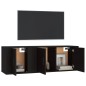vidaXL 2-tlg. TV-Schrank-Set Schwarz Holzwerkstoff vidaXL 2-tlg. TV-Schrank-Set Schwarz Holzwerkstoff