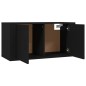 vidaXL 2-tlg. TV-Schrank-Set Schwarz Holzwerkstoff vidaXL 2-tlg. TV-Schrank-Set Schwarz Holzwerkstoff