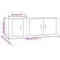 vidaXL 2-tlg. TV-Schrank-Set Schwarz Holzwerkstoff vidaXL 2-tlg. TV-Schrank-Set Schwarz Holzwerkstoff