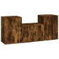 vidaXL 3-tlg. TV-Schrank-Set Räuchereiche Holzwerkstoff vidaXL 3-tlg. TV-Schrank-Set Räuchereiche Holzwerkstoff