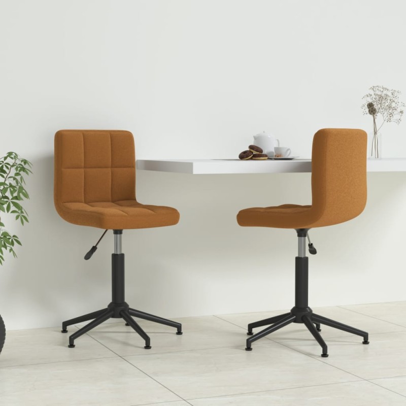 Esszimmerstühle 2 Stk. Drehbar Braun Samt Esszimmerstühle 2 Stk. Drehbar Braun Samt