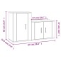 vidaXL 2-tlg. TV-Schrank-Set Braun Eichen-Optik Holzwerkstoff vidaXL 2-tlg. TV-Schrank-Set Braun Eichen-Optik Holzwerkstoff