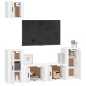 vidaXL 5-tlg. TV-Schrank-Set Weiß Holzwerkstoff vidaXL 5-tlg. TV-Schrank-Set Weiß Holzwerkstoff