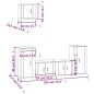 vidaXL 5-tlg. TV-Schrank-Set Weiß Holzwerkstoff vidaXL 5-tlg. TV-Schrank-Set Weiß Holzwerkstoff