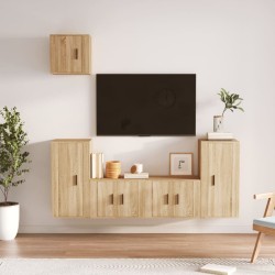 vidaXL 5-tlg. TV-Schrank-Set Sonoma-Eiche Holzwerkstoff