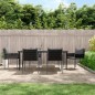 vidaXL 7-tlg. Garten-Essgruppe mit Kissen Poly Rattan und Stahl vidaXL 7-tlg. Garten-Essgruppe mit Kissen Poly Rattan und Stahl