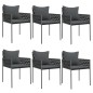 vidaXL 7-tlg. Garten-Essgruppe mit Kissen Poly Rattan und Stahl vidaXL 7-tlg. Garten-Essgruppe mit Kissen Poly Rattan und Stahl
