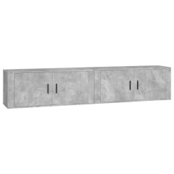 vidaXL TV-Wandschränke 2 Stk. Betongrau 100x34,5x40 cm