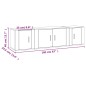 vidaXL 3-tlg. TV-Schrank-Set Schwarz Holzwerkstoff vidaXL 3-tlg. TV-Schrank-Set Schwarz Holzwerkstoff