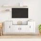 vidaXL 3-tlg. TV-Schrank-Set Weiß Holzwerkstoff vidaXL 3-tlg. TV-Schrank-Set Weiß Holzwerkstoff