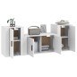 vidaXL 3-tlg. TV-Schrank-Set Weiß Holzwerkstoff vidaXL 3-tlg. TV-Schrank-Set Weiß Holzwerkstoff