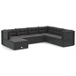 vidaXL 7-tlg. Garten-Lounge-Set mit Kissen Schwarz Poly Rattan vidaXL 7-tlg. Garten-Lounge-Set mit Kissen Schwarz Poly Rattan