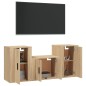vidaXL 3-tlg. TV-Schrank-Set Sonoma-Eiche Holzwerkstoff vidaXL 3-tlg. TV-Schrank-Set Sonoma-Eiche Holzwerkstoff