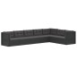 vidaXL 7-tlg. Garten-Lounge-Set mit Kissen Schwarz Poly Rattan vidaXL 7-tlg. Garten-Lounge-Set mit Kissen Schwarz Poly Rattan