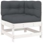 vidaXL 8-tlg. Garten-Lounge-Set mit Kissen Weiß Massivholz vidaXL 8-tlg. Garten-Lounge-Set mit Kissen Weiß Massivholz