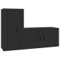 vidaXL 2-tlg. TV-Schrank-Set Schwarz Holzwerkstoff vidaXL 2-tlg. TV-Schrank-Set Schwarz Holzwerkstoff