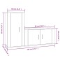 vidaXL 2-tlg. TV-Schrank-Set Schwarz Holzwerkstoff vidaXL 2-tlg. TV-Schrank-Set Schwarz Holzwerkstoff
