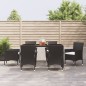 vidaXL 7-tlg. Garten-Essgruppe mit Kissen Schwarz Poly Rattan vidaXL 7-tlg. Garten-Essgruppe mit Kissen Schwarz Poly Rattan