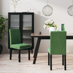 Esszimmerstühle 2 Stk. Dunkelgrün Samt