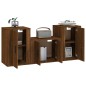 vidaXL 3-tlg. TV-Schrank-Set Braun Eichen-Optik Holzwerkstoff vidaXL 3-tlg. TV-Schrank-Set Braun Eichen-Optik Holzwerkstoff