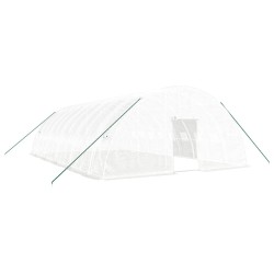 vidaXL Gewächshaus mit Stahlrahmen Weiß 60 m² 10x6x2,85 m